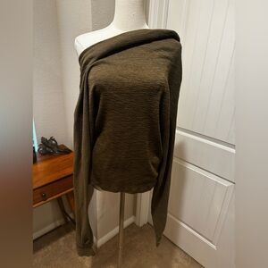 We The Free Olive Off The Shoulder Top